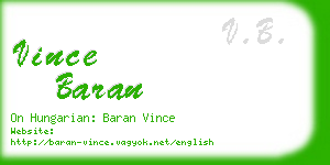 vince baran business card